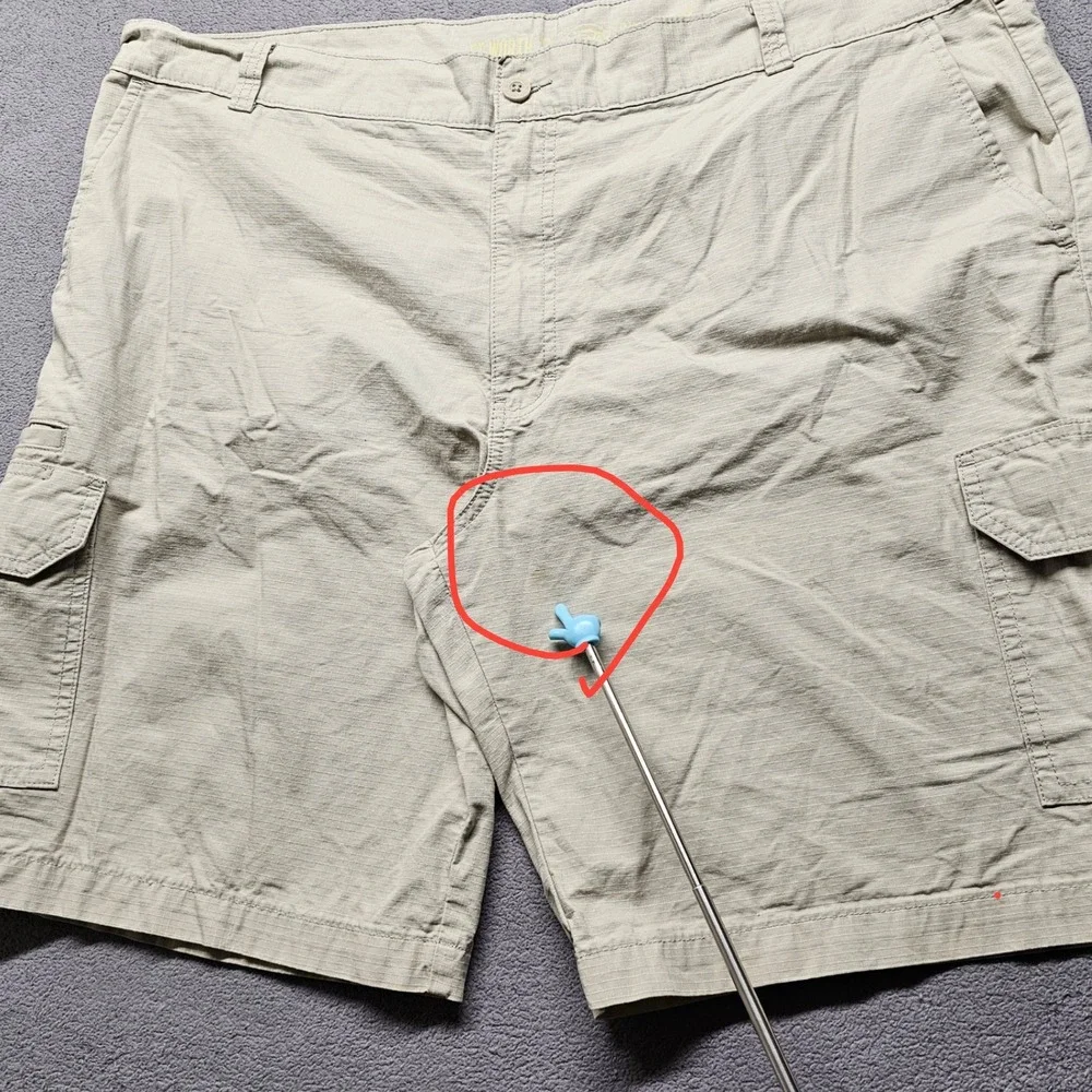 Dickies Mens 44 Relaxed Fit Cargo Shorts Khaki Cotton Ripstop WR351RST Stone